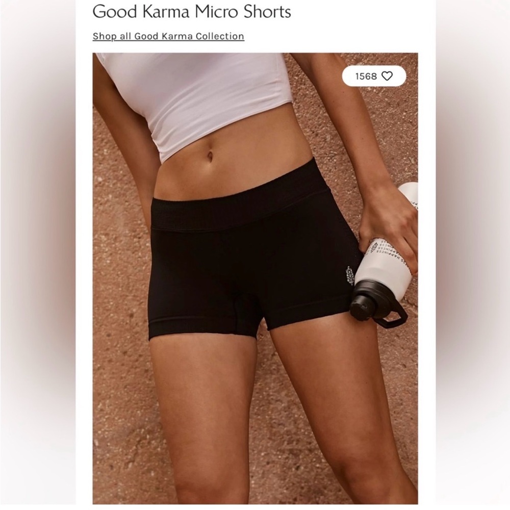 NWOT Free People FP Movement Good Karma Micro Shorts